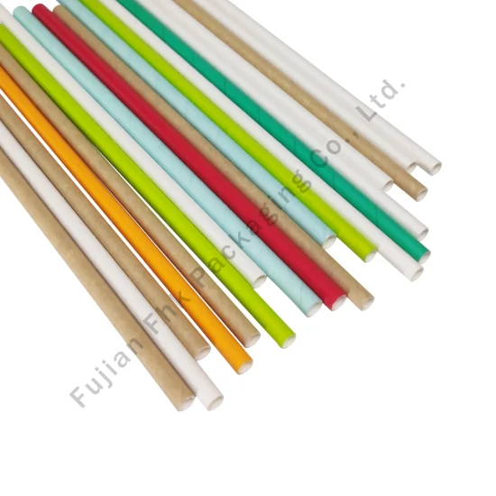 Cannucce accessorie per bar con stampa personalizzata Cannucce colorate in carta da cocktail Cannuccia dritta